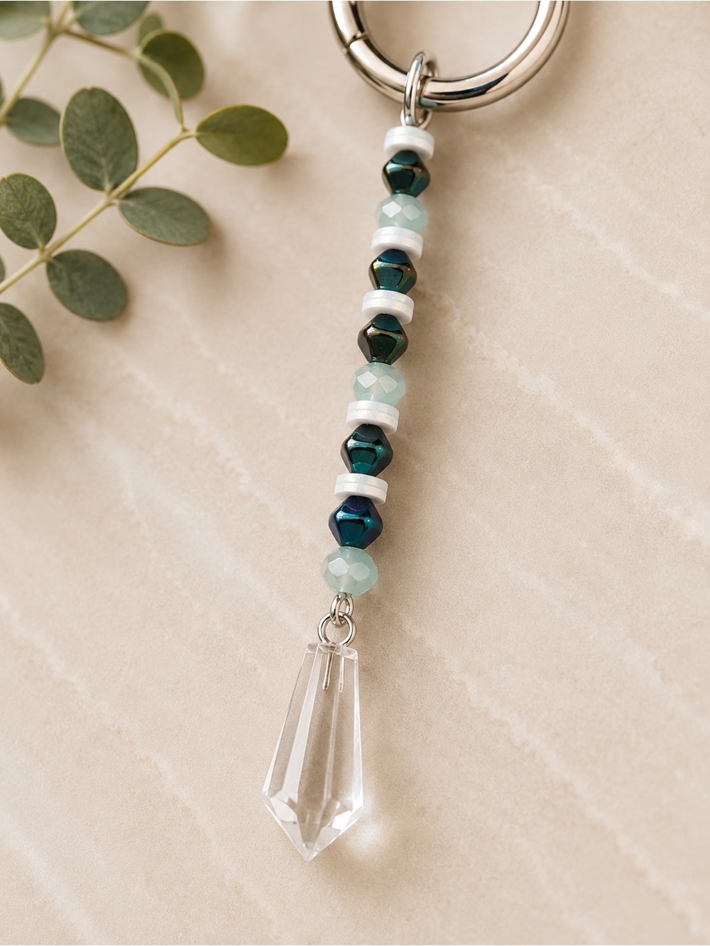 Hand Crafted TERRIER Bag Charm Key Ring w/“FIND JOY IN THE JOURNEY” - Picture 6 of 10